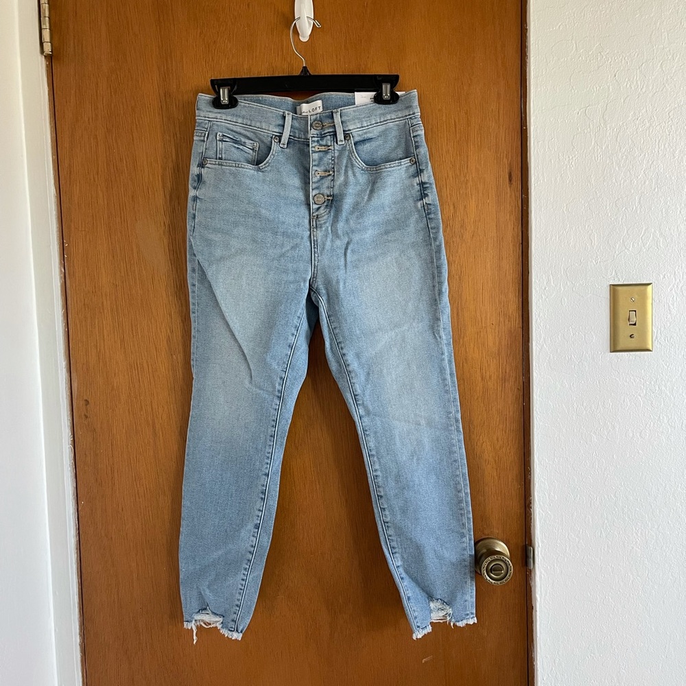 LOFT High Waist Skinny Crop